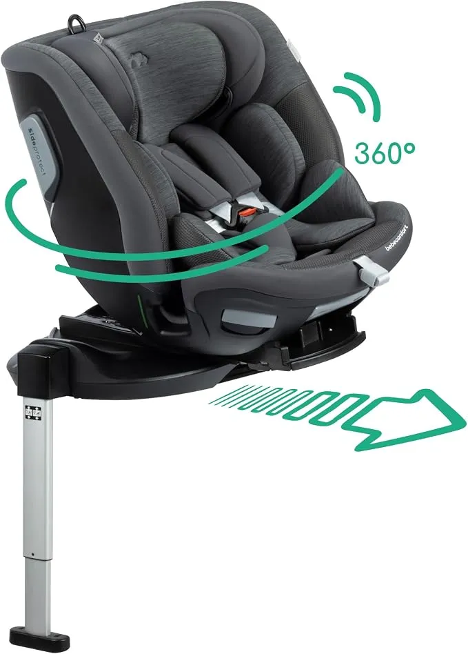 Silla de Coche Bebeconfort RevolveFix Max 360 i-Size con SLIDETECH® Element Graphite