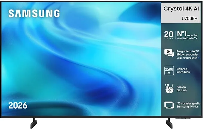 Samsung 55" Crystal 4K AI U7005H Smart TV con IA
