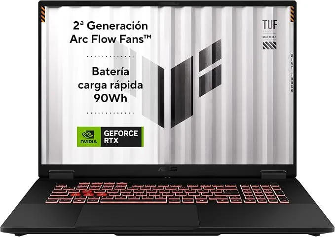 ASUS TUF Gaming A18 FA808UP-S8113: Portátil Gaming 18" WUXGA 144Hz, Ryzen 7, 16GB RAM, 1TB SSD, RTX 4070