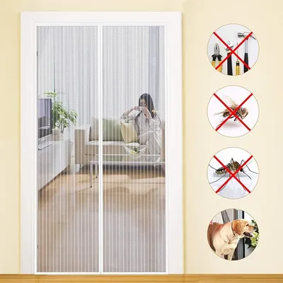 MYCARBON Mosquitera Puerta Magnetica Corredera Cortina Mosquitera Magnética para Puertas Cortina de Sala de Estar Balcón Corredera de Patio