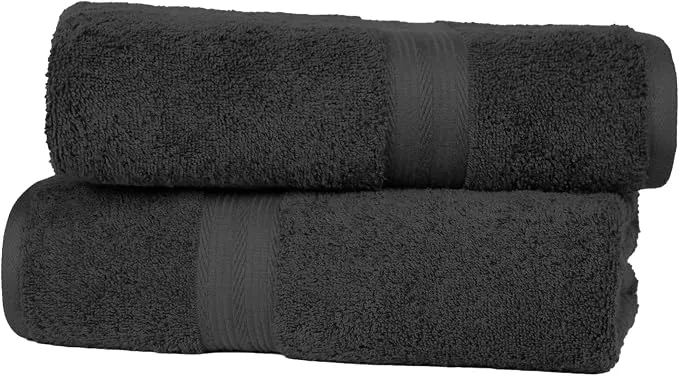 Amazon Basics Juego de Toallas de Baño 100% Algodón (Pack 2)