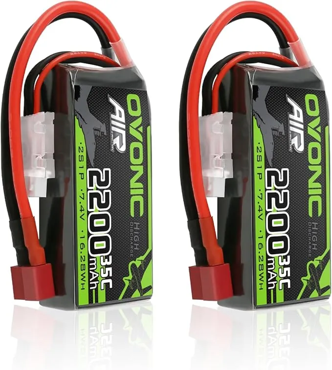 OVONIC BaterÃa Lipo 2s 35C 2200mAh 7.4V BaterÃa Corta con Decans