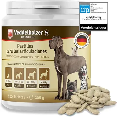 Veddelholzer 125 Cápsulas para Articulaciones de Perro con Glucosamina y Colágeno