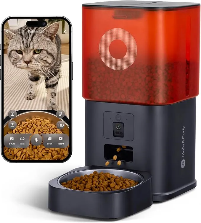 Comedero Automático Inteligente para Gatos con Cámara Wi-Fi