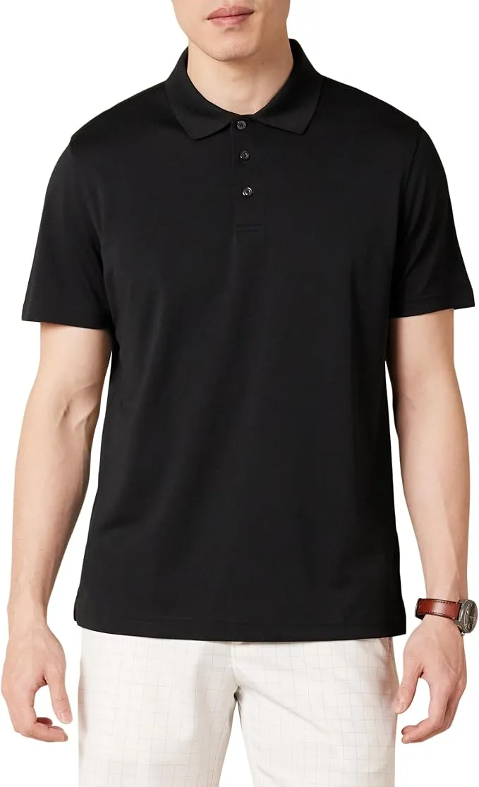 Polo de Golf Amazon Essentials Hombre Manga Corta Secado Rápido Negro Talla M
