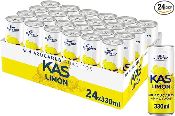 Kas Limón Sin Azúcares Añadidos Pack 24 Latas