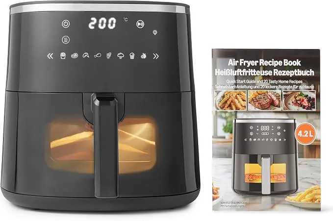 Freidora de Aire Amazon Basics 4.2L 1500W - Cocina Saludable