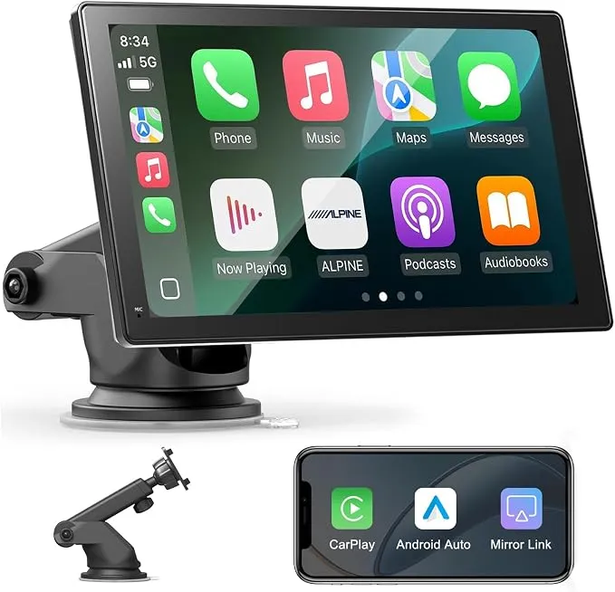Pantalla Carplay Android Auto Inalámbrica 7 Pulgadas para Coche