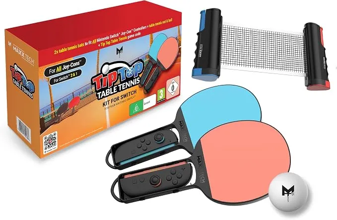 Kit de Tenis de Mesa Maxx Tech Tip Top para Nintendo Switch