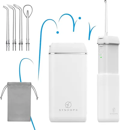 Irrigador Dental Portátil Mini/Irrigador Bucal con Tanque Telescópico, 3 modos y IPX8 impermeable,el hogar y para Viajes y Uso Diario, Fácil de Llevar Flosser de agua Oral Irrigator