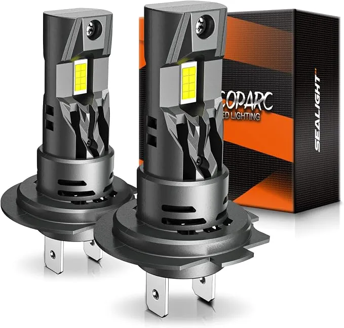 SEALIGHT Bombilla H7 LED Mini 60000 Lúmenes, 900% Super Brillo Blanco Frío