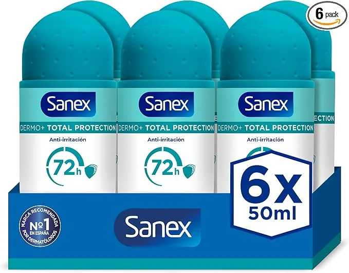 Sanex Rollon Dermo+ Total Protection Antitranspirante 72h