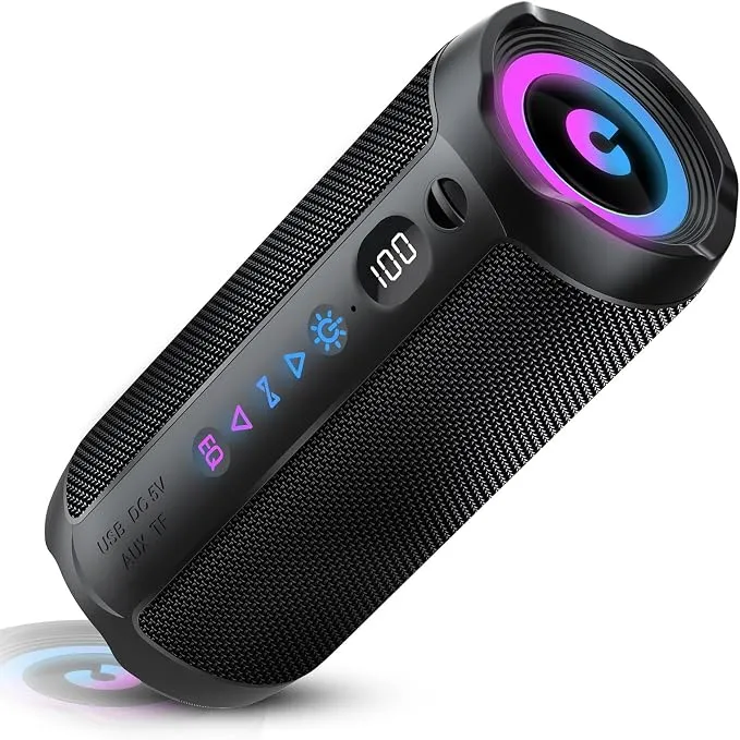 Altavoz Bluetooth Portátil 25W con Graves Duales y 25 Horas de Reproducción