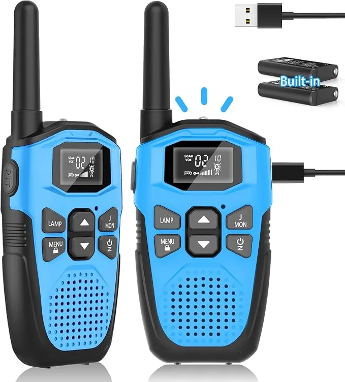 Pack 2 Walkie Talkie NXGKET Recargables con Linterna Integrada