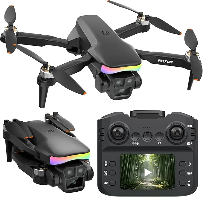 DRONE F417PRO HD con Cámara y Pantalla Integrada - Motor sin Escobillas