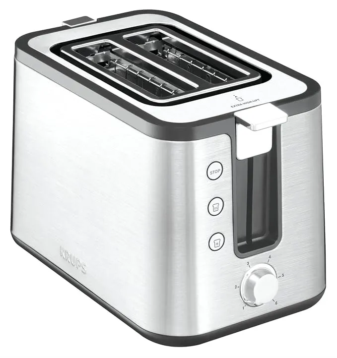 Tostador Krups Control Line Acero Inoxidable, 2 Ranuras, 6 Niveles