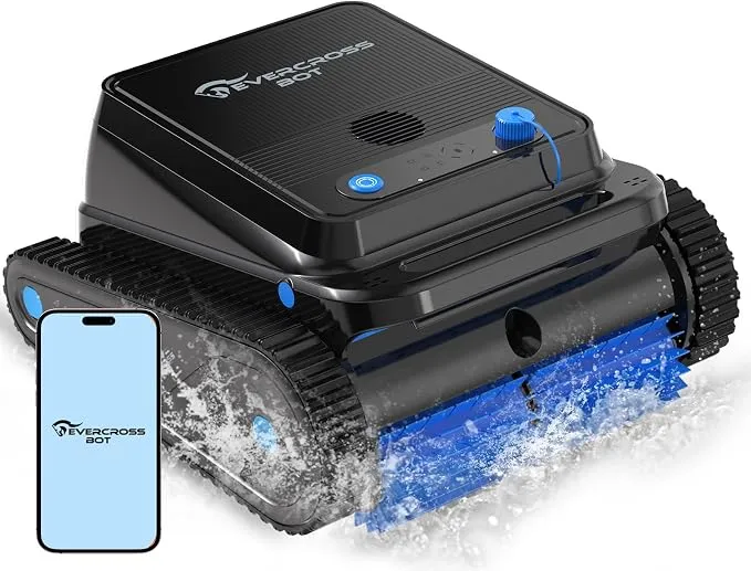 Robot Limpiafondos Piscina EVERCROSS BOT U8 sin Cable con App