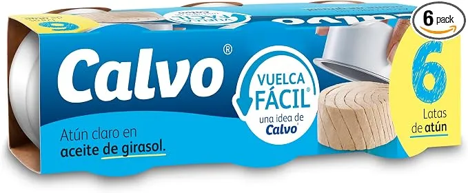 Calvo Atún Claro en Aceite de Girasol Pack6 x 65g