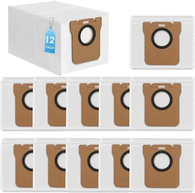 Kaiyaner 12 Bolsas Aspiradora para Xiaomi X10+ / X20+ / Dreame L10s / L10 / L20 / X40 Ultra Robot Aspirador, Bolsa de Repuesto, Juego de Accesorios, 2,5 L de Gran Bolsas de Aspiradora