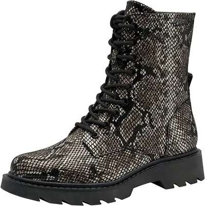 Tamaris Damen Lace Boot Flat 1-25918-43 Botas Cortas al Tobillo Mujer