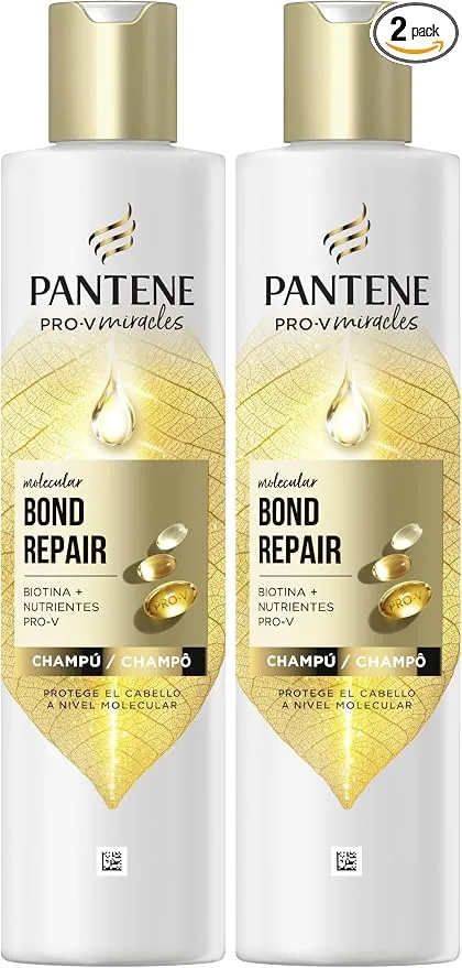 Pantene Molecular Bond Repair Champú con Biotina y Pro-V (Paquete de 2)