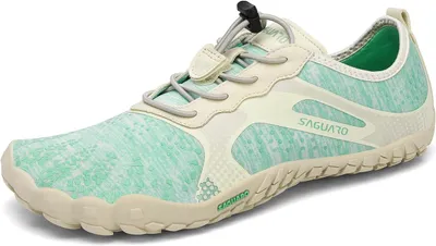 SAGUARO Mujer Barefoot Hombre Zapatillas Minimalistas Ligera Calzado Barefoot Cómodas Zapatos de Trail Running para Zero Drop Soles Azul Hielo,Gr.45