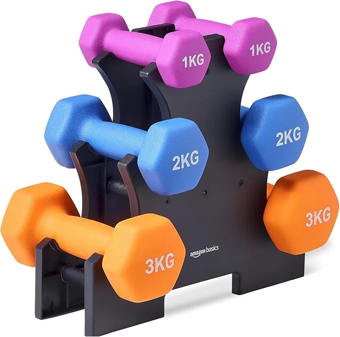 Amazon Basics Par de Mancuernas de Neopreno para Entrenamiento en Casa