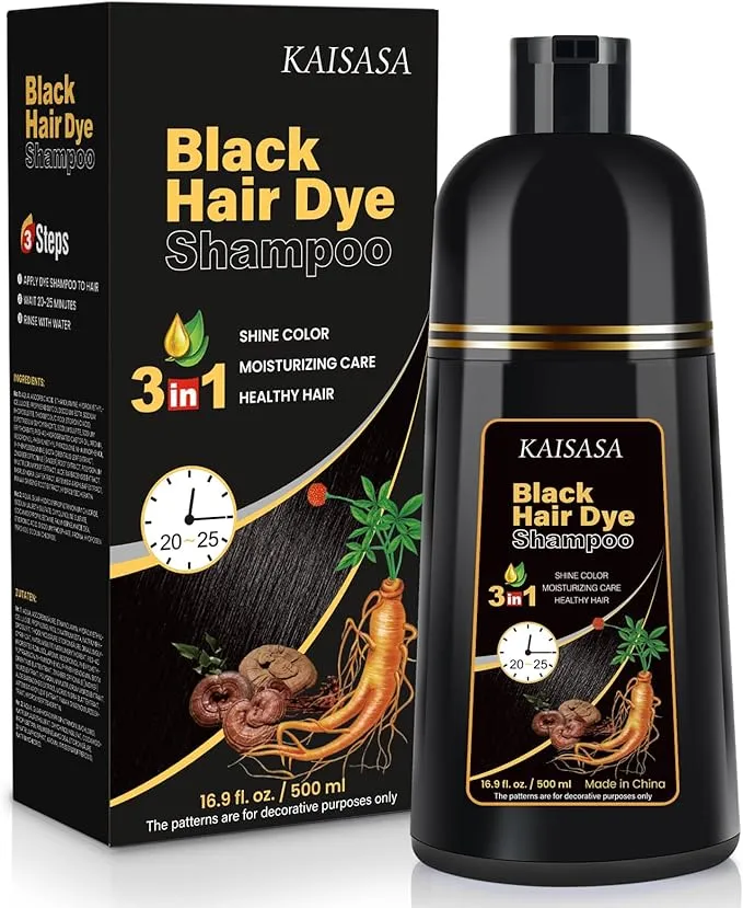 Champú Tinte Canas Negro 3 en 1
