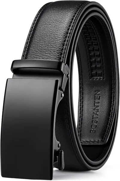BOSTANTEN Cinturón Cuero Para Hombres Piel Cinturones hebilla automática Men's Belt