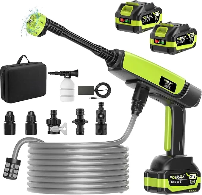 Hidrolimpiadora Inalámbrica VOERJIA 1000 PSI con 2 Baterías 4.0Ah