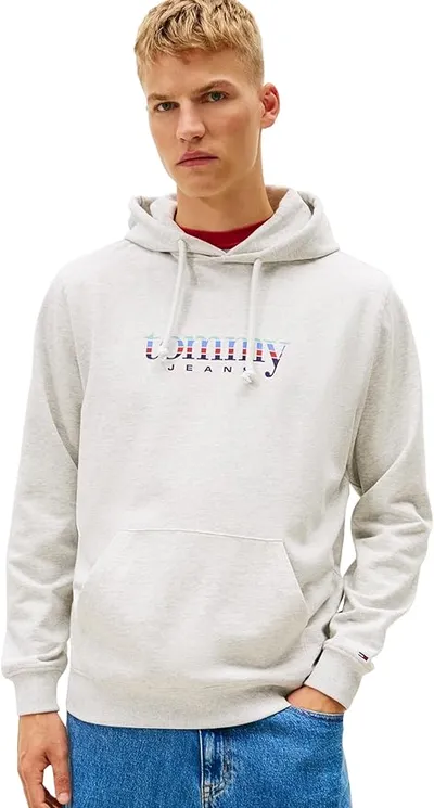 Tommy Jeans TJM Reg Entry DNA Play Hood Dm0dm22642 - Sudadera con Capucha para Hombre