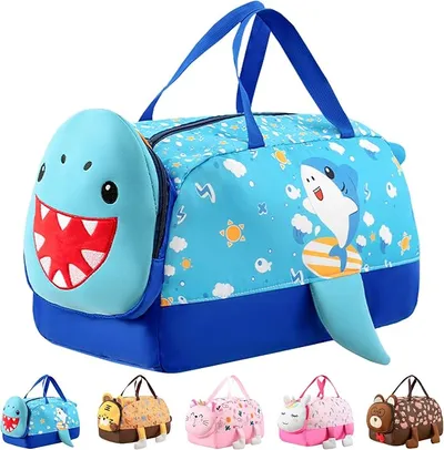 Sporttasche Kinder, Impermeable Reisetasche Jungen Mädchen, Travel Bag Fin de Semana, Duffle Bag Outdoor Fußballtasche Badetasche für Reisen, Fitness, Sport, Schule, 48 x 25 x 20 cm
