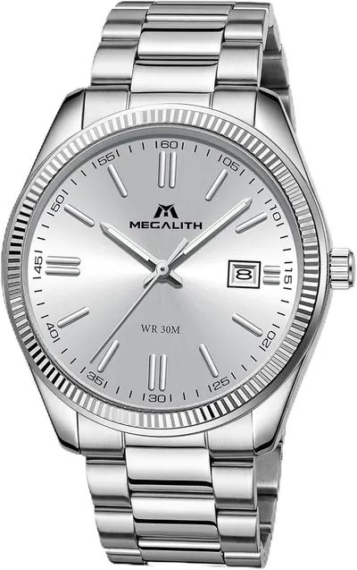 RELOJ MEGALITH PLATA