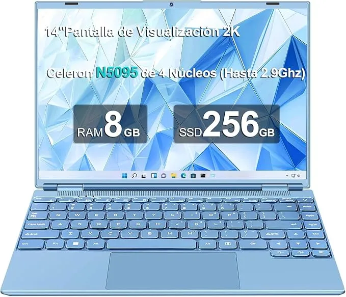 Portátil Ruzava 14" Full HD con Windows 11 Pro, 8GB RAM y SSD + Ratón Inalámbrico