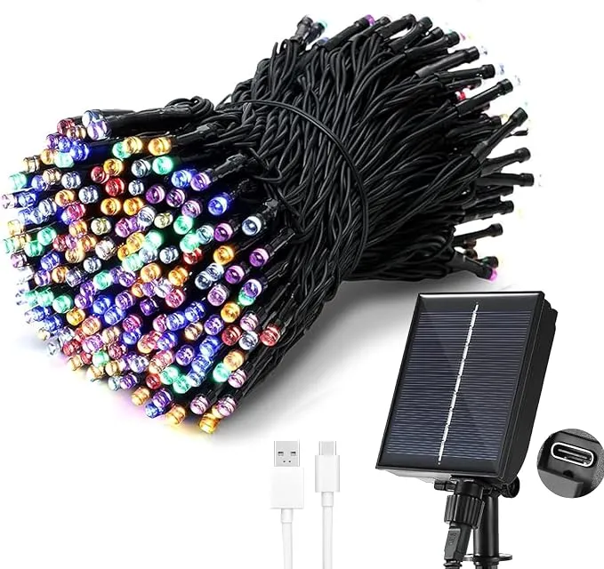 Guirnalda de Luces LED Solares 20M 200LED para Exterior