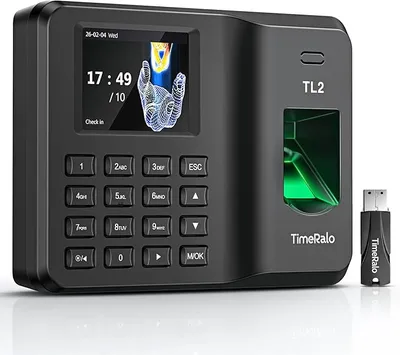 Máquina de Control Horario TimeRalo con Huella y PIN por USB