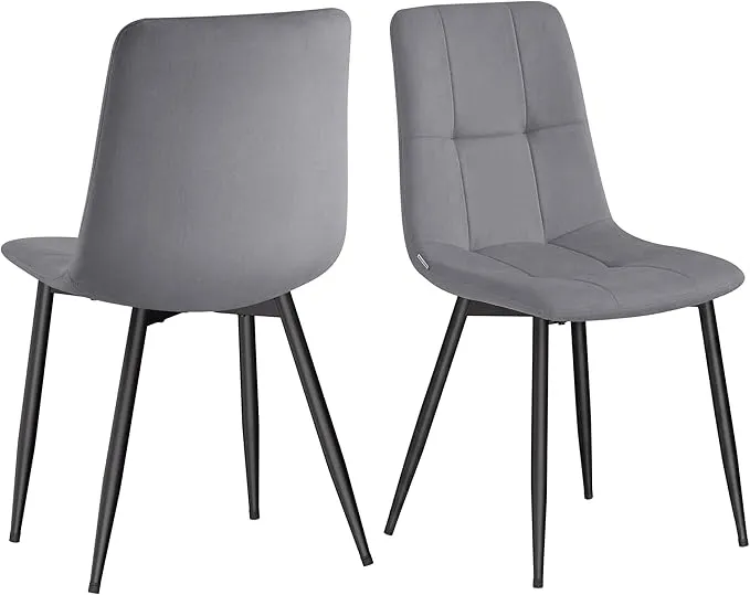 Pack 2 Sillas de Comedor VASAGLE Terciopelo Patas Ajustables