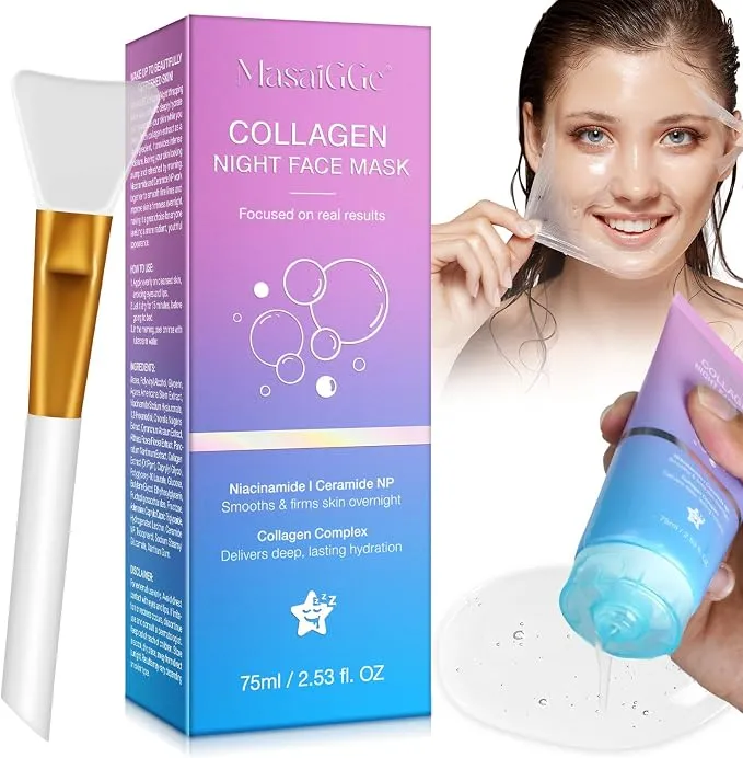 Mascarilla de Colágeno Facial Coreana Collagen Night Wrapping Mask
