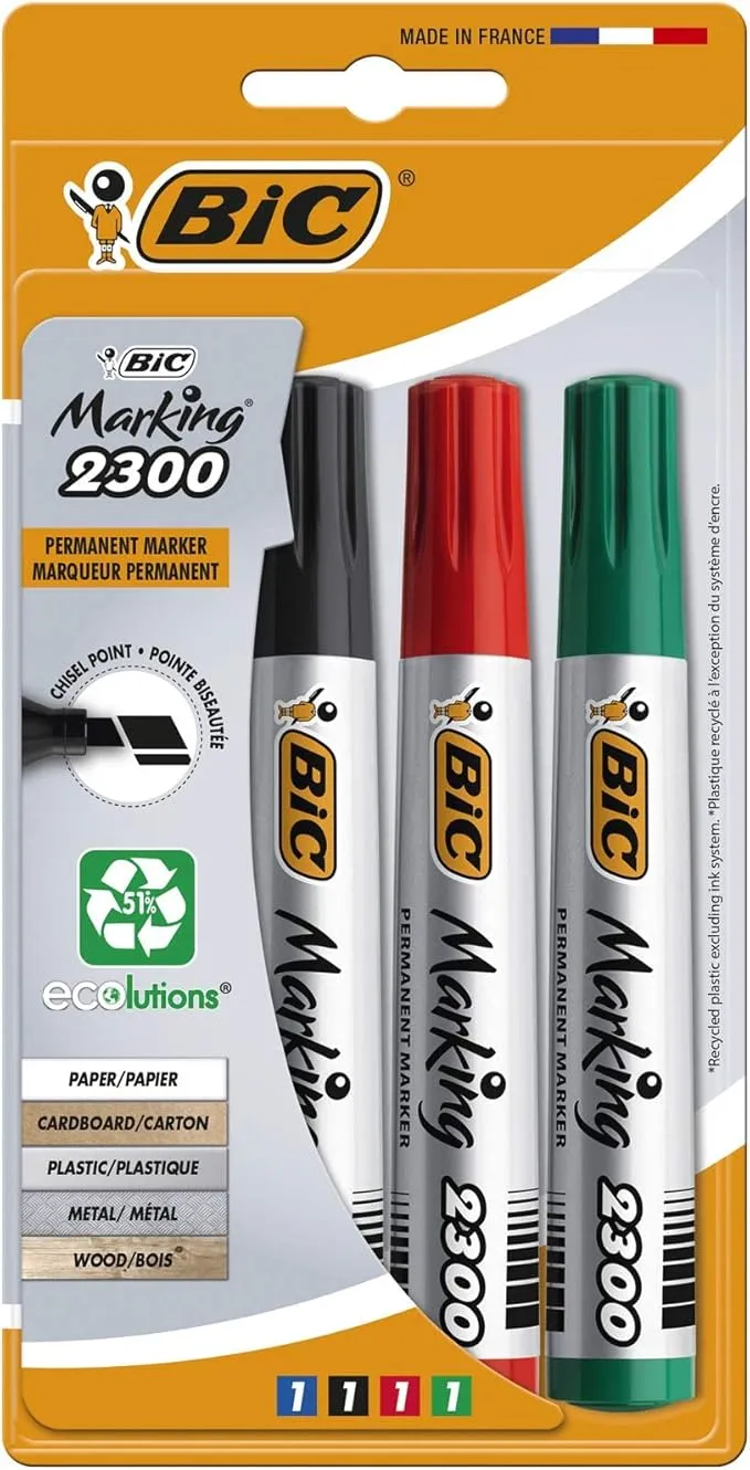 BIC Marking 2300 ECOlutions marcadores permanentes punta biselada