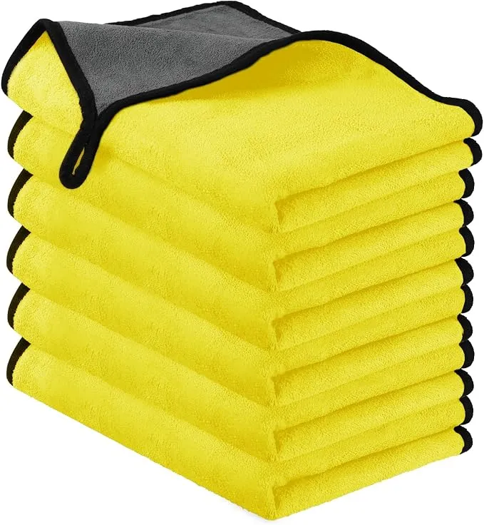 URAQT Paños de Limpieza de Microfibra (6 uds) - Súper Absorbentes y sin Pelusas