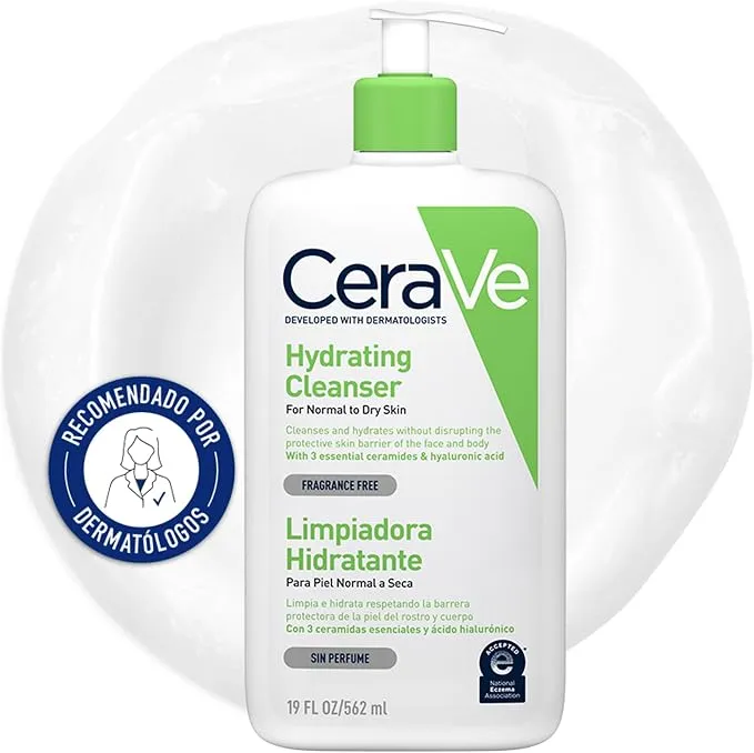 CeraVe Gel Limpiador Hidratante en Crema - Limpieza Suave y Efectiva