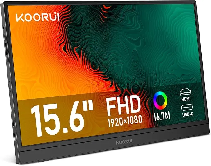 Monitor Portátil KOORUI 15.6" Full HD IPS USB-C