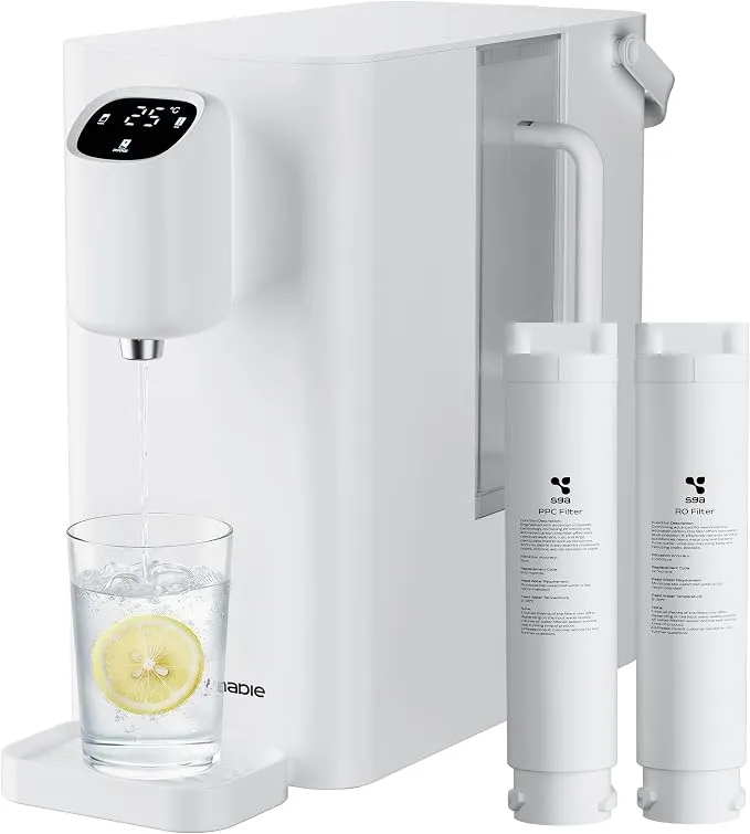 CIARRA X SusGreenable Dispensador Agua Caliente RO Encimera 4 Etapas