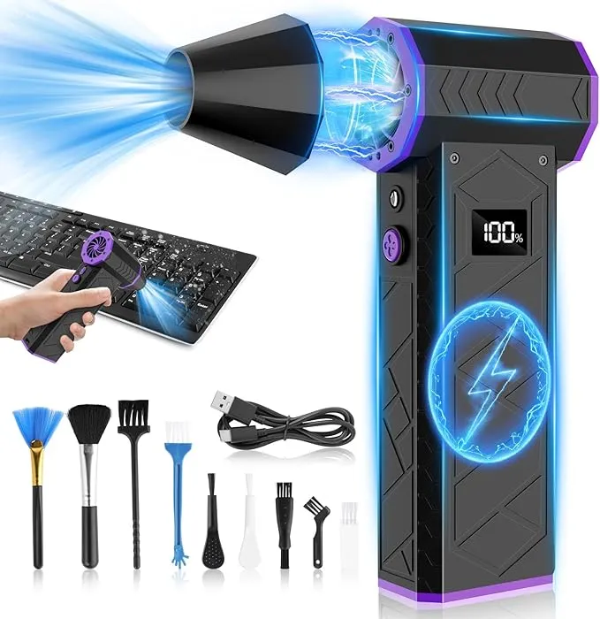 Soplador Eléctrico de Aire a 130.000 RPM con Batería de 10.000 mAh