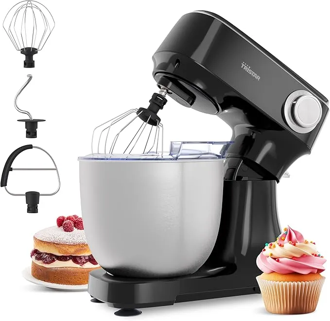 Robot de Cocina Tristar con Bol de Acero Inoxidable de 4,5 L