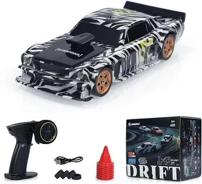 Amazon wheelfun 1/43 Coche de Carreras con Control Remoto Drift Car 4WD RC 2.4g Mini Coche de Carreras Modelo de Alta Velocidad RTR