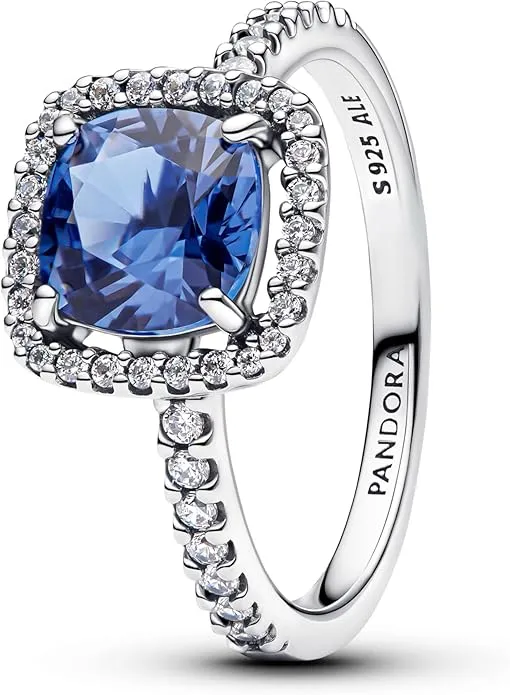 PANDORA - Anillo con brillante para mujer de plata de ley