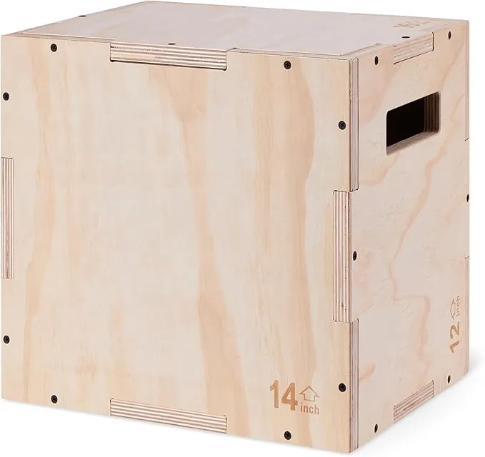 Amazon Basics Caja Pliométrica de Salto para Entrenamiento de Potencia y Agilidad
