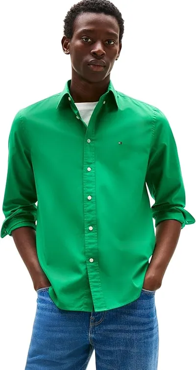 Tommy Hilfiger Camisa Hombre Flex Poplin Solid Regular Fit