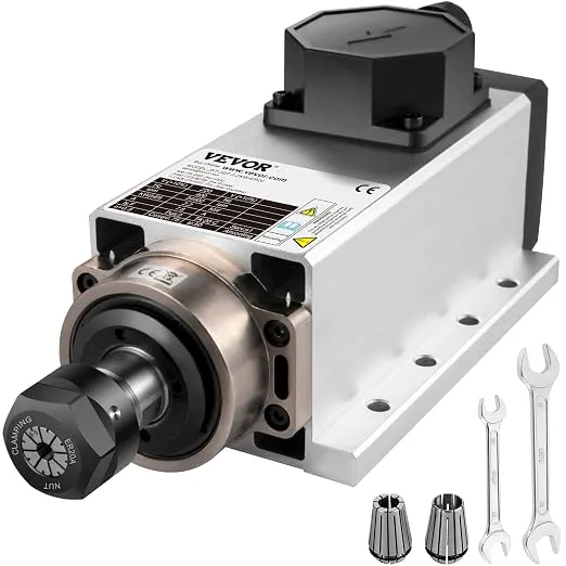 VEVOR Motor de Husillo Refrigerado 2.2kW 24000rpm ER20 para Máquinas de Grabado